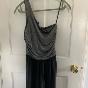 Aqua - Black and Silver Dress - Size Large